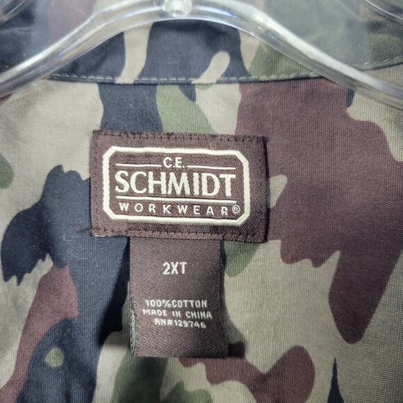 Schmidt Workwear Men's Camouflage Button Front Shirt Size 2XT 101625-1228 - Picture 3 of 7